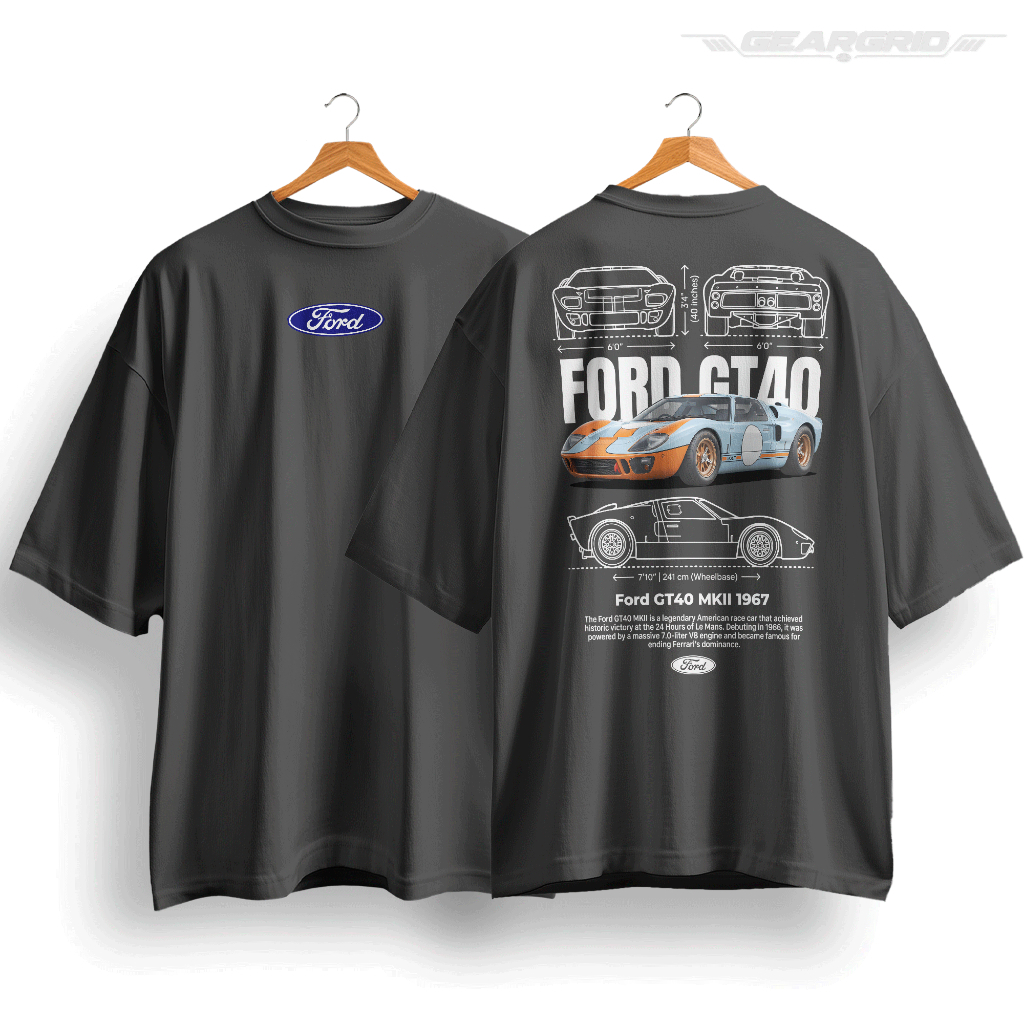 Camiseta Ford GT40 100% Algodão Envio Imediato Oversized Streetwear Unissex