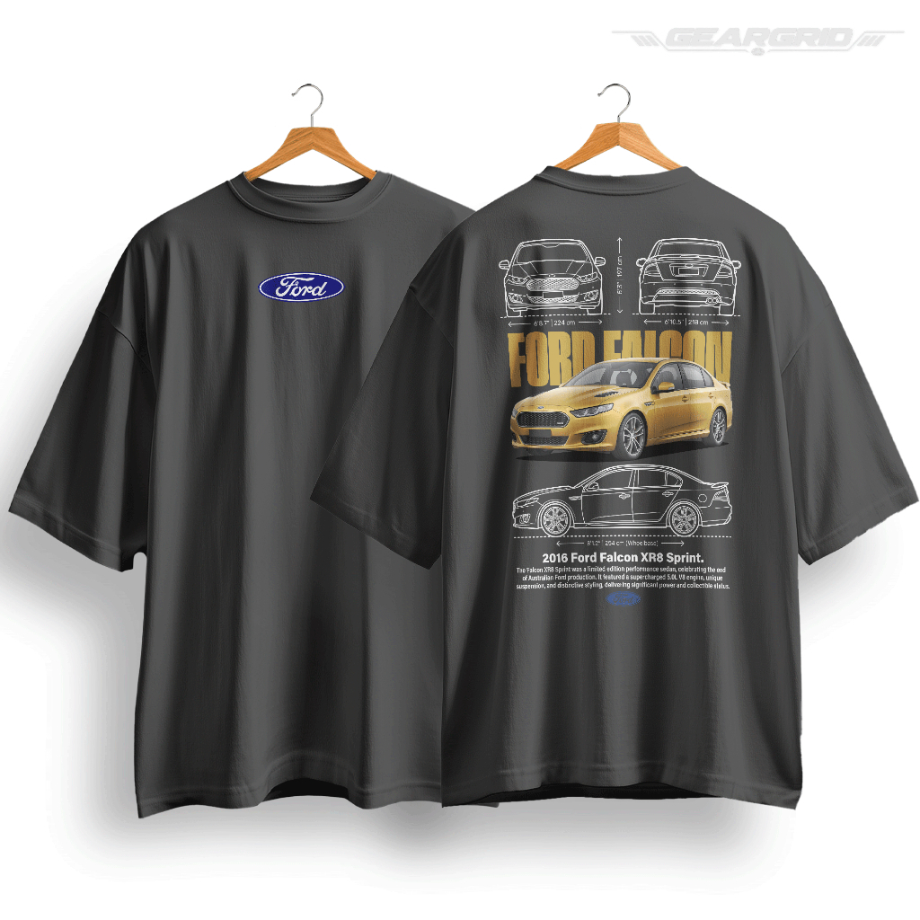Camiseta Ford Gold Falcon 100% Algodão Gearhead Oversized Streetwear Unissex