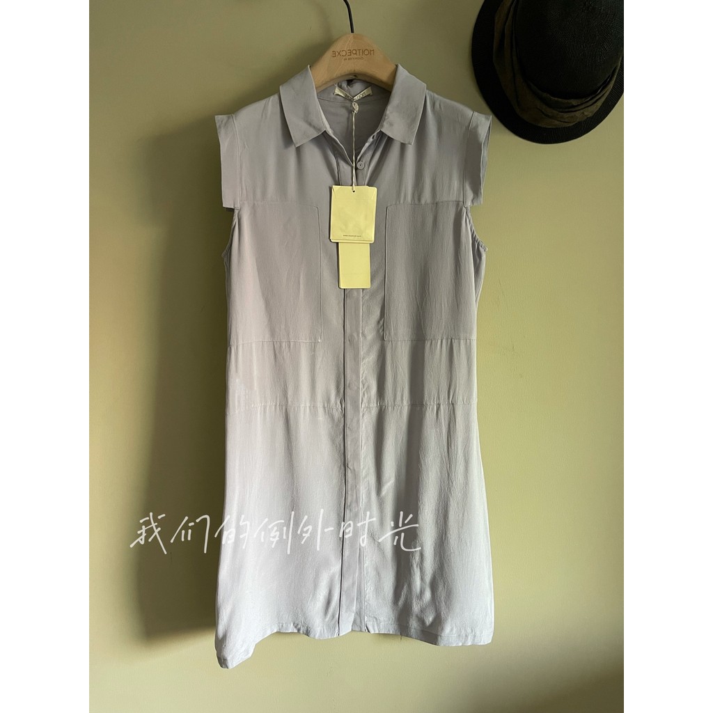 Example/Outer 13 estilos Quiet Series 100% seda amoreira camisa longa sem mangas