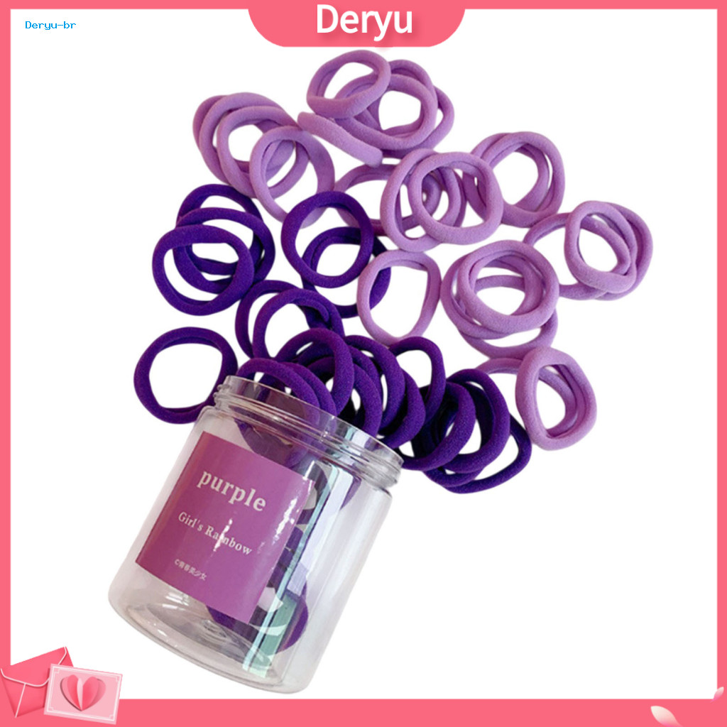Elastic Hair Tie Non-damaging Band 50pcs Women Ties Set Vibrant Colors High Elasticity Strong Hold Ponytail Holders No D