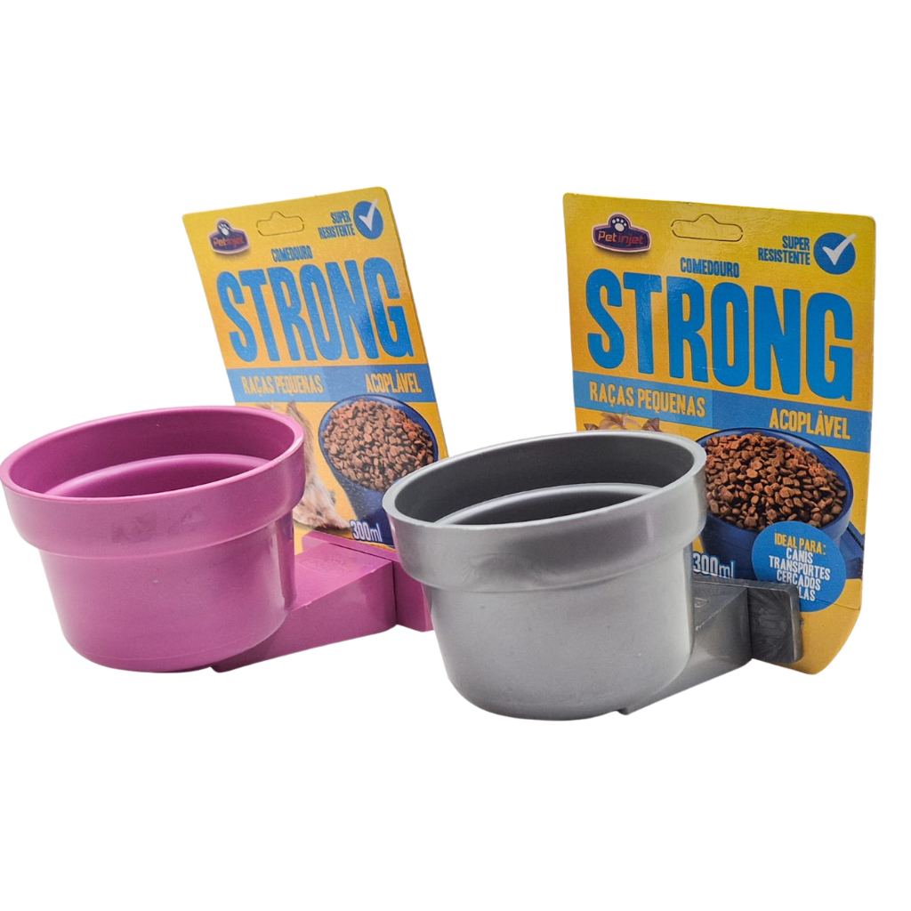 Caneca Strong Acoplavel Comedouro Com Suporte P/ Aves Periquito Calopsita Cães