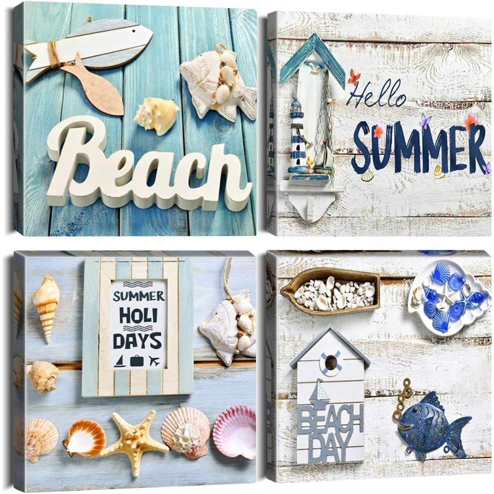 QUADRO DECORATIVO BEACH SUMMER HOLIDAY CASA PRAIA PE NA AREIA