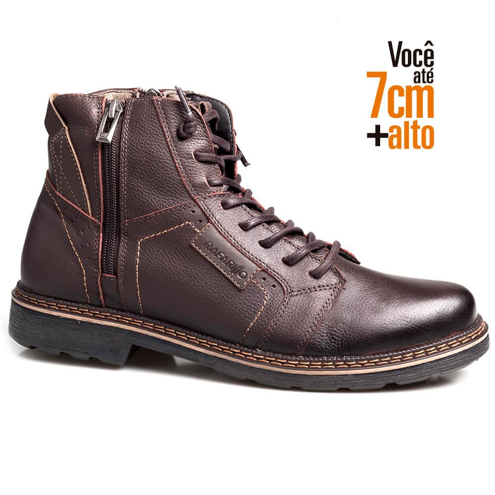 Bota Everest Alth Couro Rafarillo Aumenta Altura 7cm