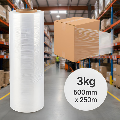 Bobina Filme Stretch 50cm 25 Micras Industrial