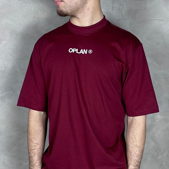 Camiseta Soft Basic Oplan Bordo Original Streetwear Unissex