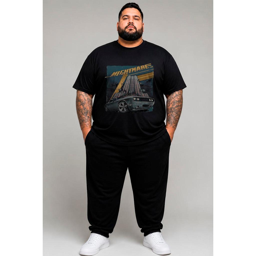 Camiseta Plus Size Premium Carro Esportivo Muscle Car 100% Algodão