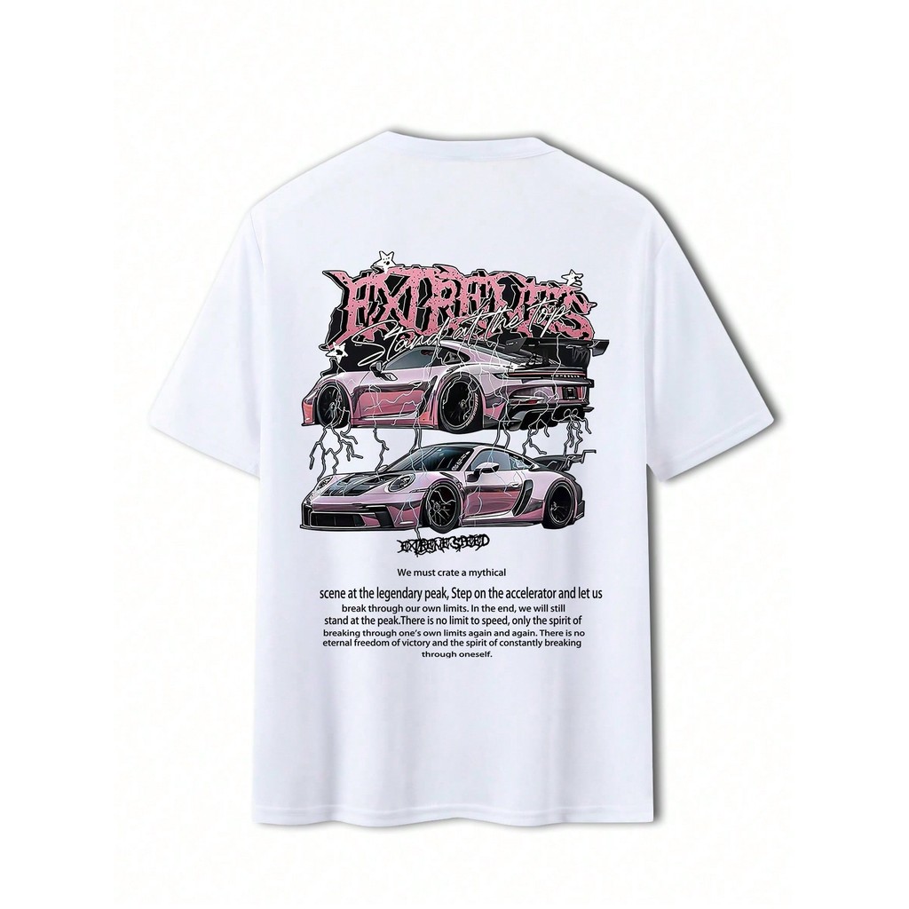 Camiseta Extremess Racing Car Sport Camisa Blusa Unissex Masculino Streetwear Lançamento Varias Cores!! Plus Size