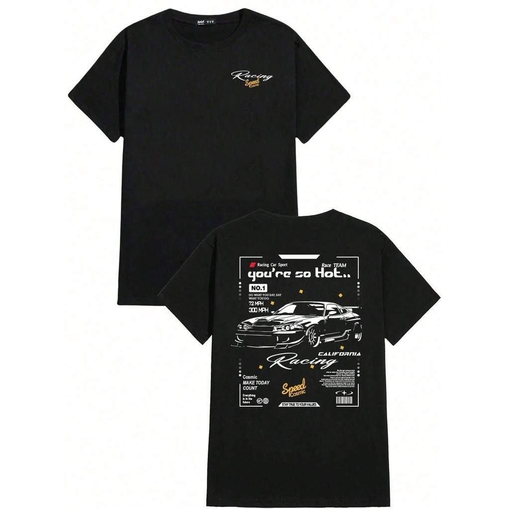 Camiseta Racing Car Sport Streetwear Camisa Blusa Unissex 100% Algodão Top Street Lançamento Envio Rápido Plus Size