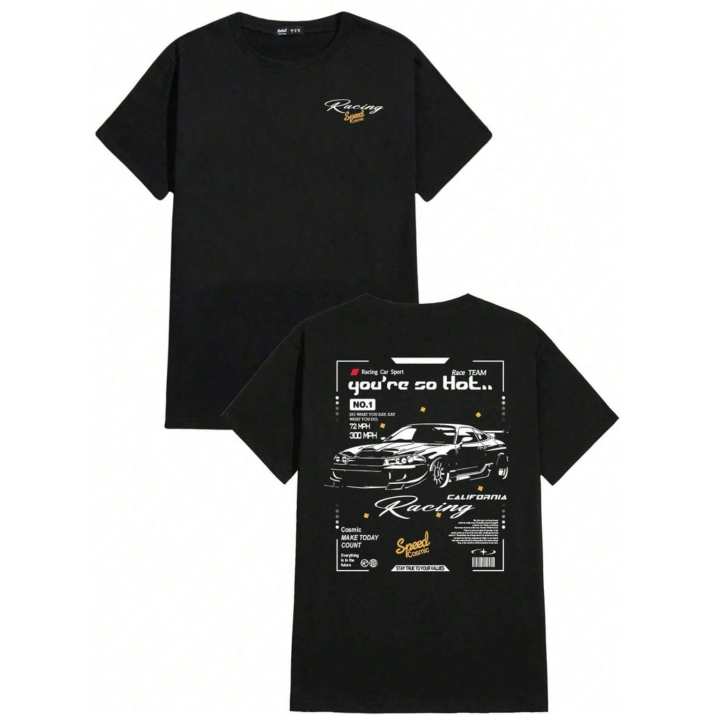Camiseta Racing Car Sport Streetwear Camisa Blusa Unissex 100% Algodão Top Street Lançamento Envio Rápido Plus Size