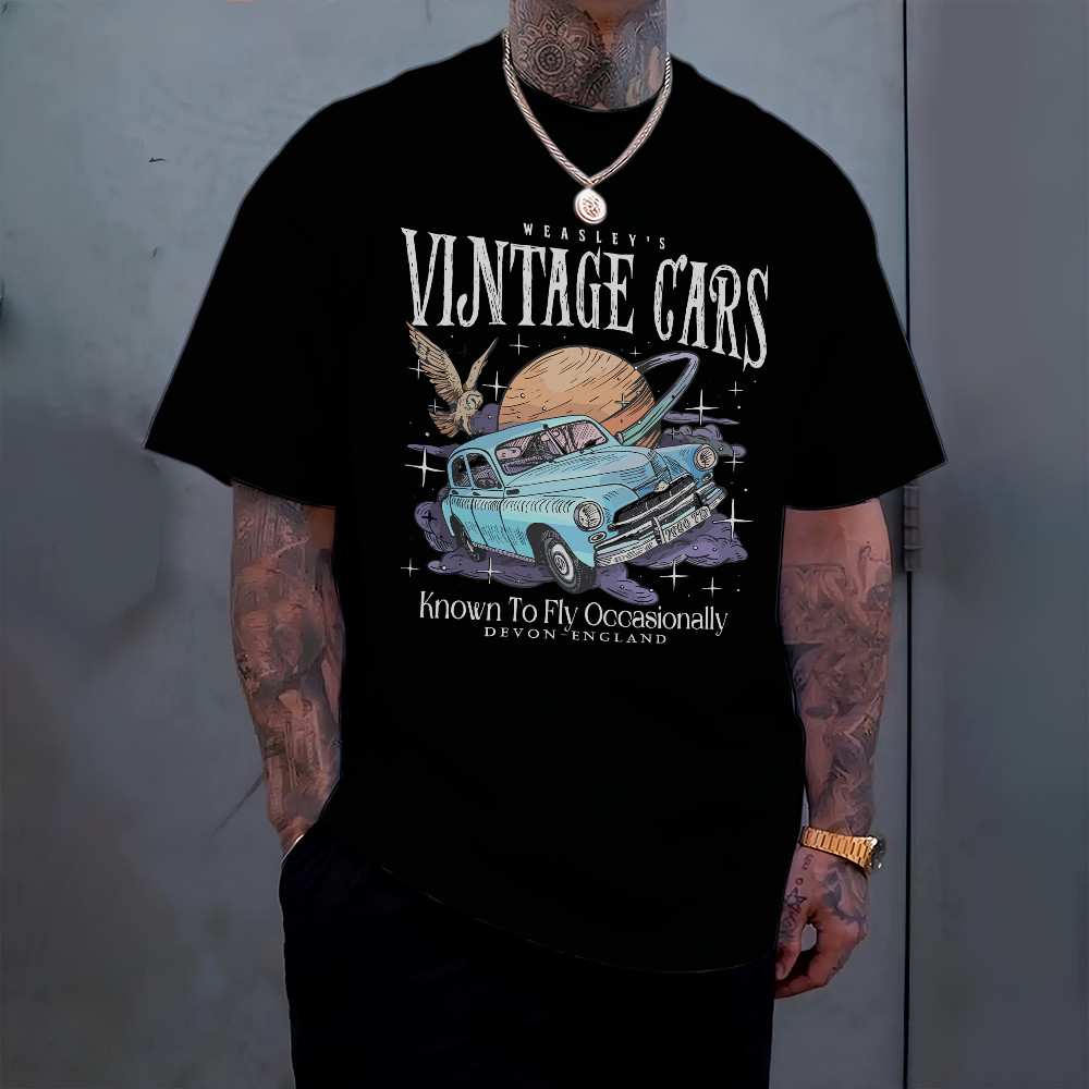 Camiseta Camisa Básica Harry Potter Vintage Cars Planeta em algodao unissex Plus size