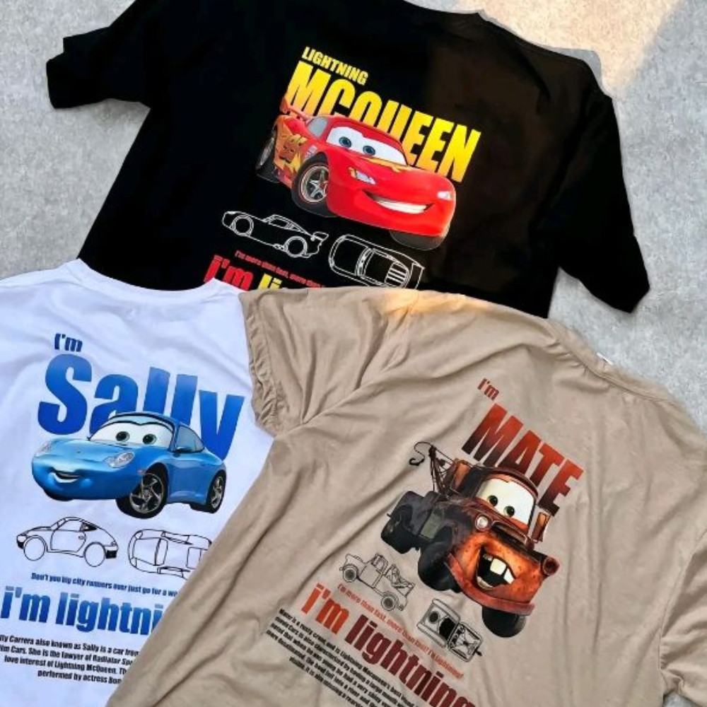 Camiseta Estampada Carros Sally McQueen Matte T-shirt Desenho Animado Cars Adulto ao Plus Size Moda Fashion