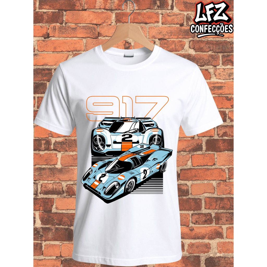 Camiseta 917 Turbo Car Sped Camiseta Camisa Blusa Unissex 100% Algodão Lançamento Envio Imediato!! Plus Size
