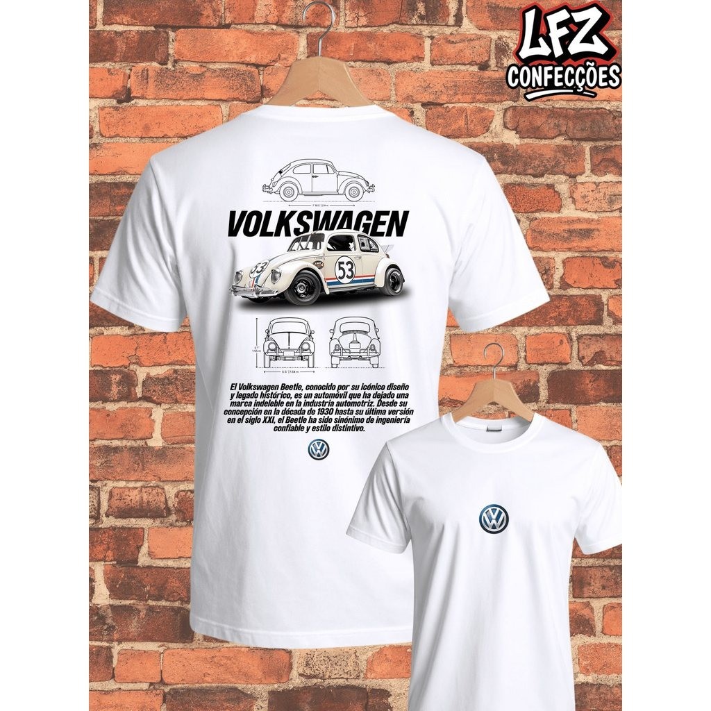 Camiseta Fusca 53 Herbie Turbo Car Sped Camiseta Camisa Blusa Unissex 100% Algodão Lançamento Envio Imediato!! Plus Size