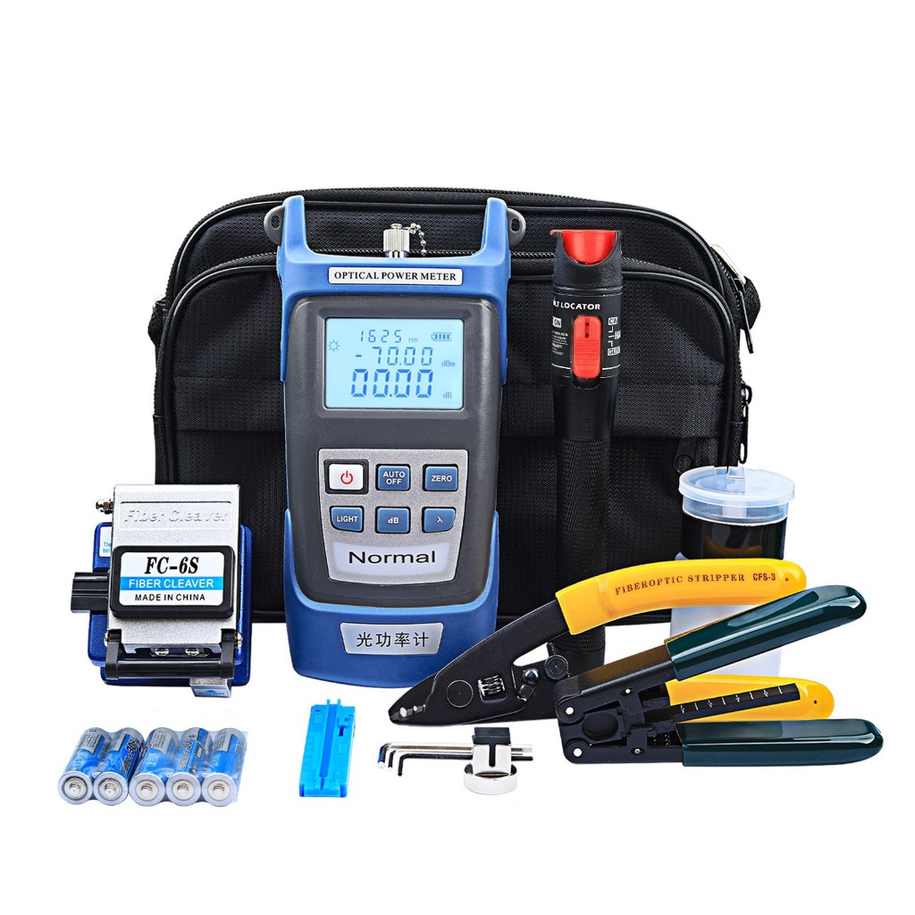 Kit De Ferramentas Fibra 14 em 1 Para Conectorização Óptica Professional FTTH Com Bolsa Portátil 14pcs