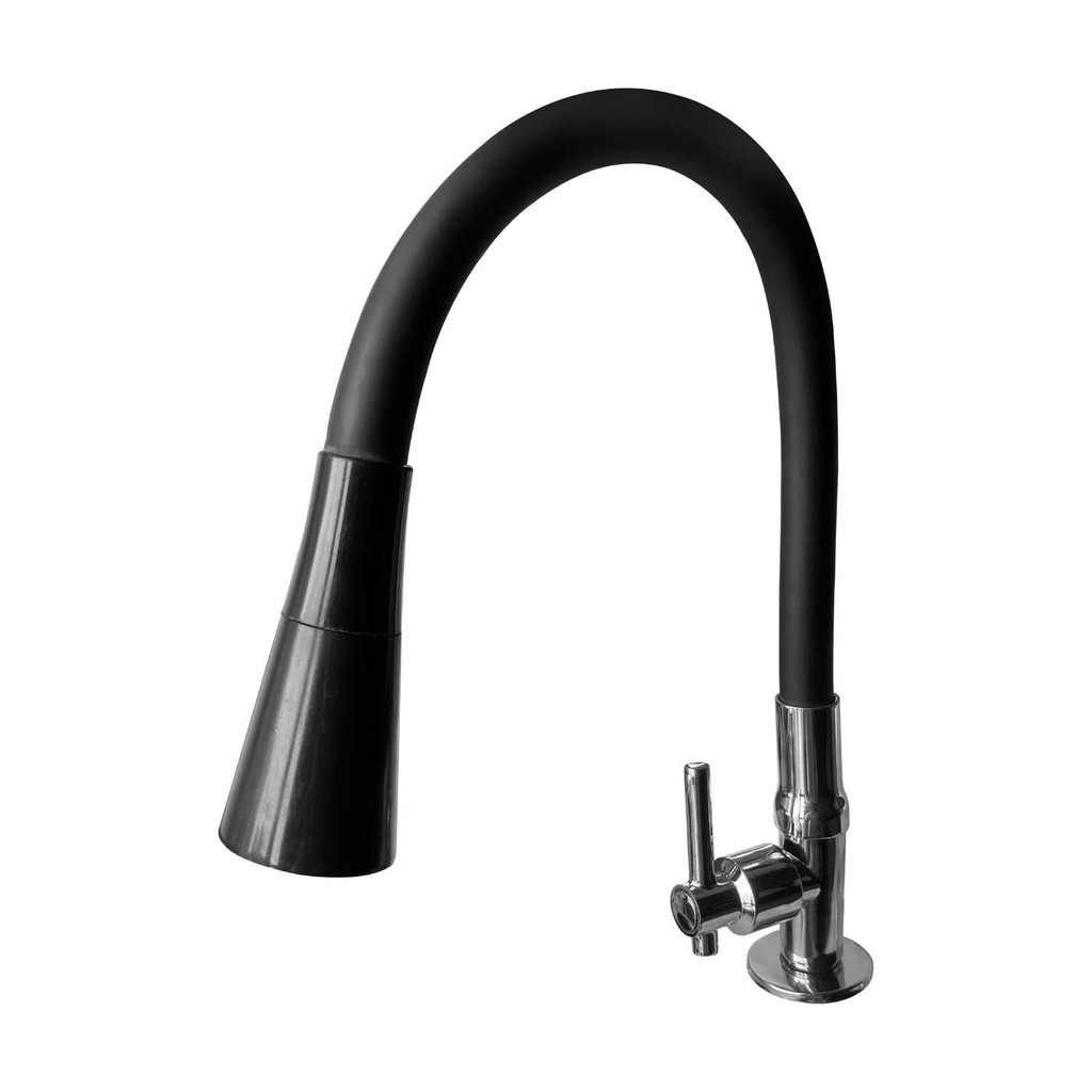 Torneira Premium Line Gourmet Cozinha Mesa Bancada Pia Flexível Preta Metal + Abs Super registente