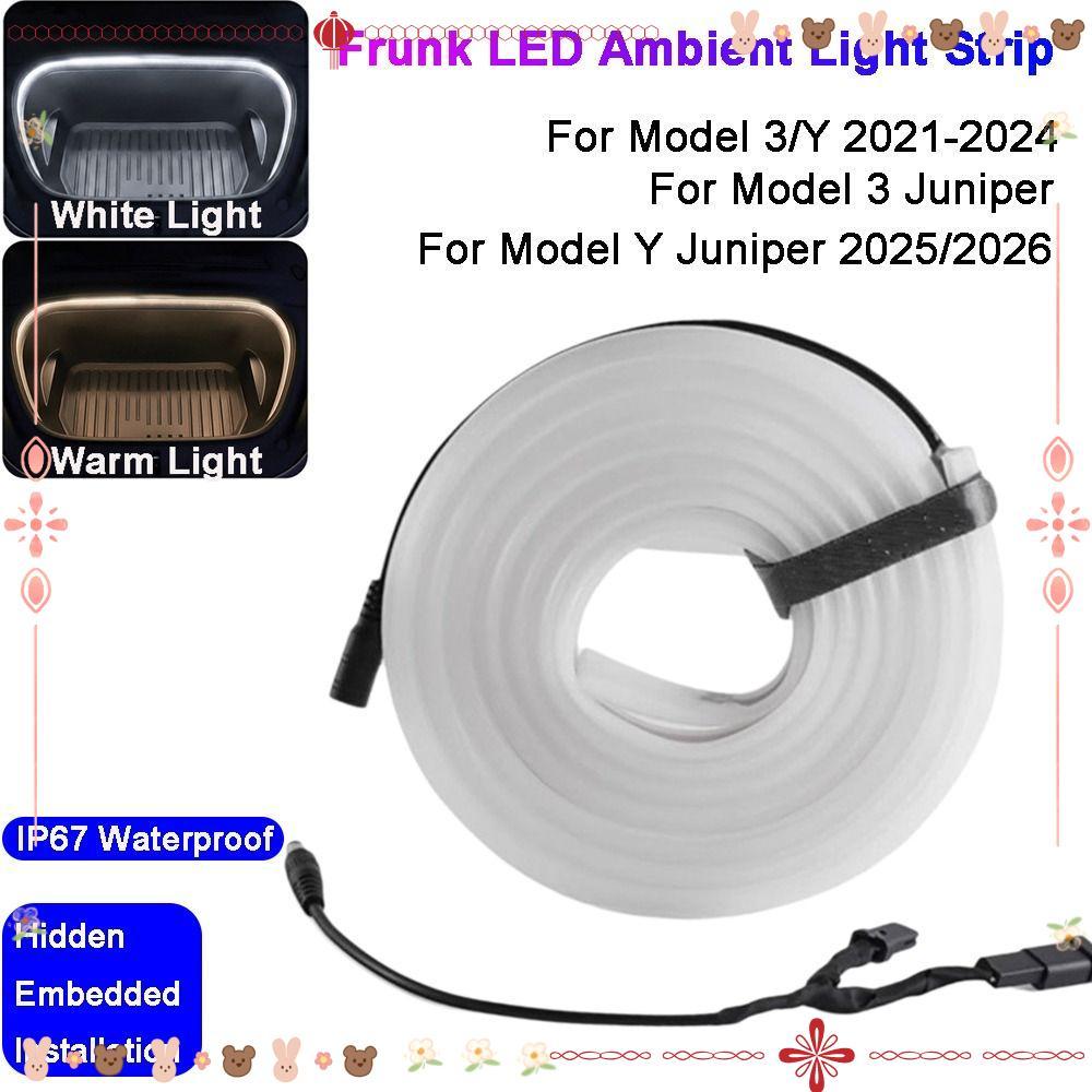Faixa De Luz Do Porta-Malas Dianteiro Carro, IP67 À Prova D'água , Para Tesla Model 3 Y Juniper 21-26