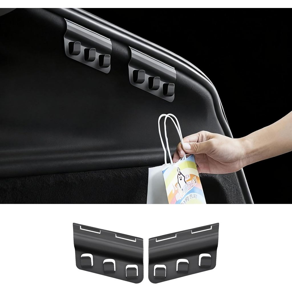 Gancho para Sacolas de Compras no Porta-malas, Gancho de ABS para Porta-malas para Tesla Model Y, Acessórios Juniper 202