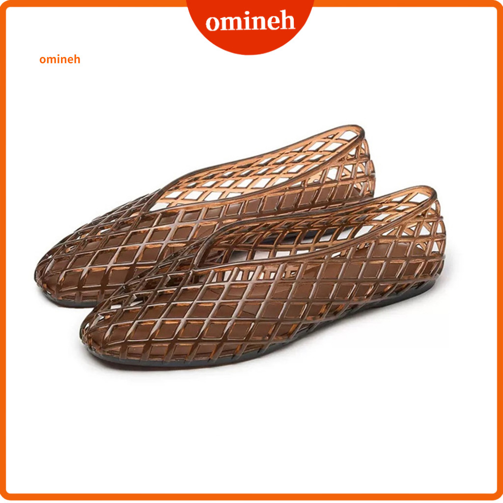 Comfortable Flat Sandals Plaid Ballet Flats Jelly for Women – Lightweight Breathable Mesh Slip-on Perfect Summer Shoes