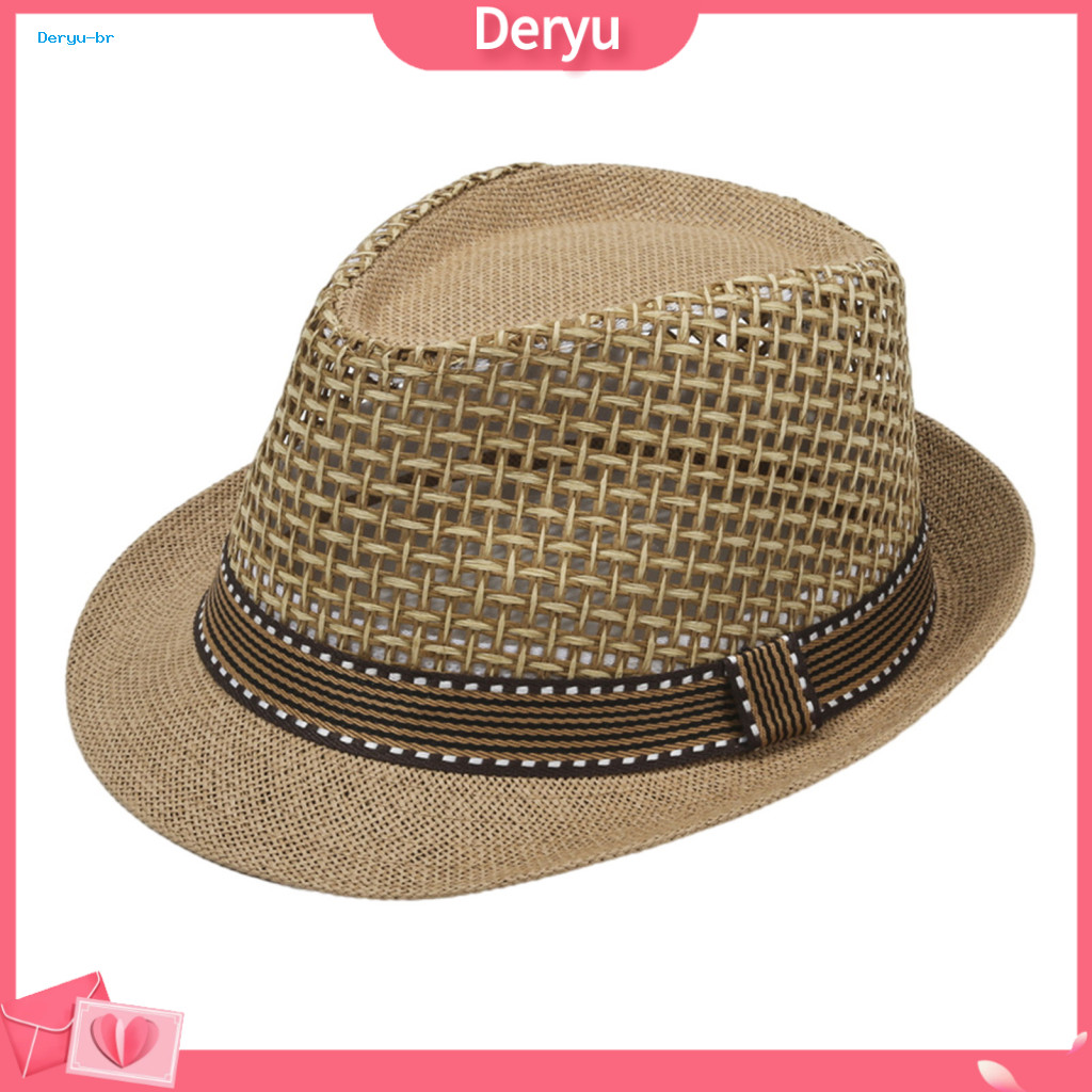 Hat Lightweight Summer Breathable Straw for Women Wide Brim Sun Protection with Ribbon Decor Outdoor Cycling Beach Styli