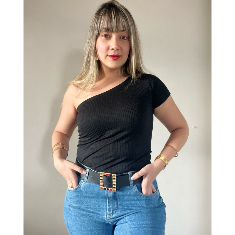 BLUSA FEMININA MULA MANCA MANGA CURTA BRUNA MARTINS DESIGNER