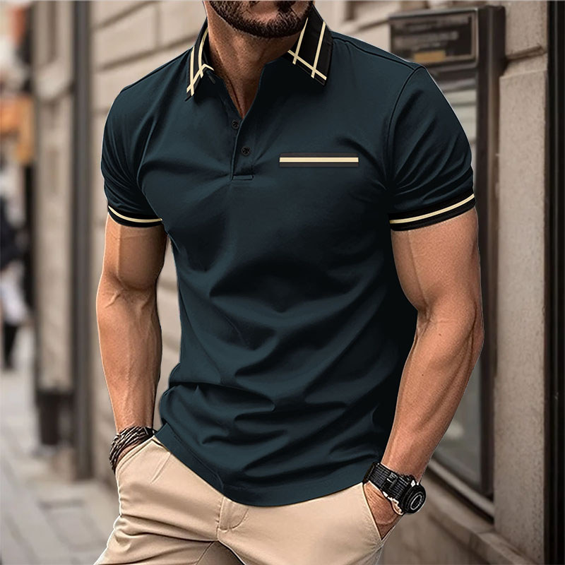 Camisa Polo De Manga Curta De Verão Para Homens , Masculina Esportiva Designer , Alta Qualidade