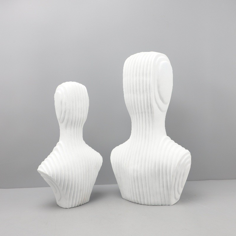 6OMI European-style, minimalist geometric white abstract figure sculpture, decorative piece for entryways, hotels, livin