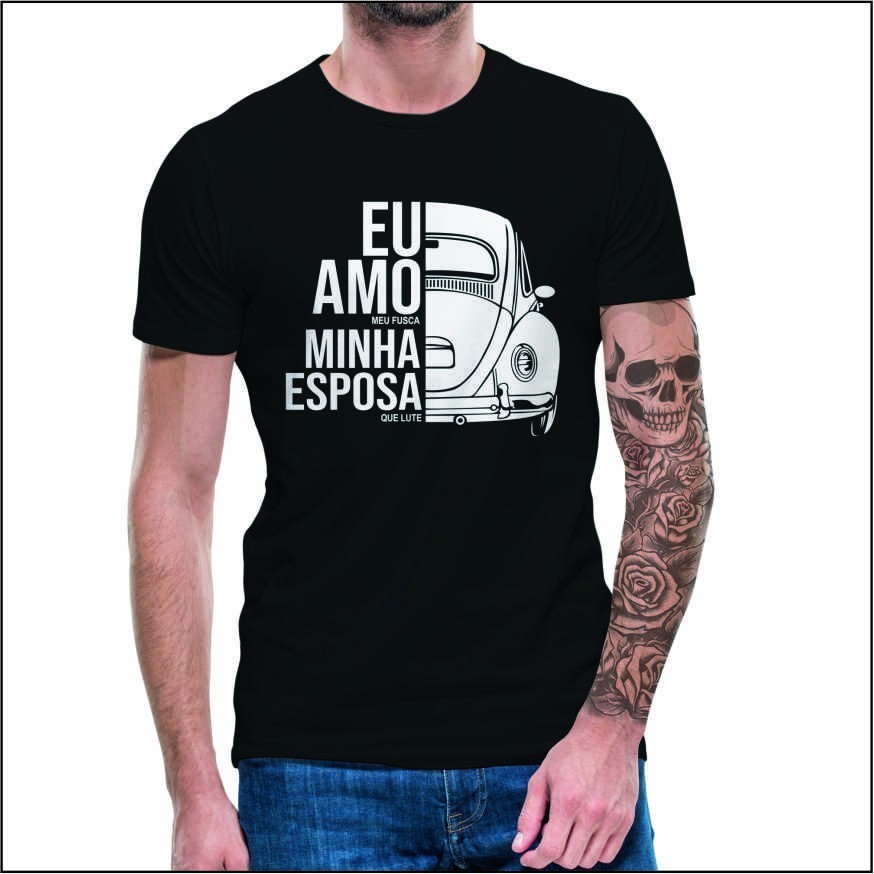 unissex Camiseta De Fusca Carros Antigo Volkswagen Vintage Tecido de Algodão