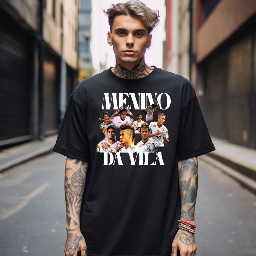 Camiseta Estampada NEYMAR JUNIOR Jogador Camisa 100% Algodão Vintage Envio Imediato