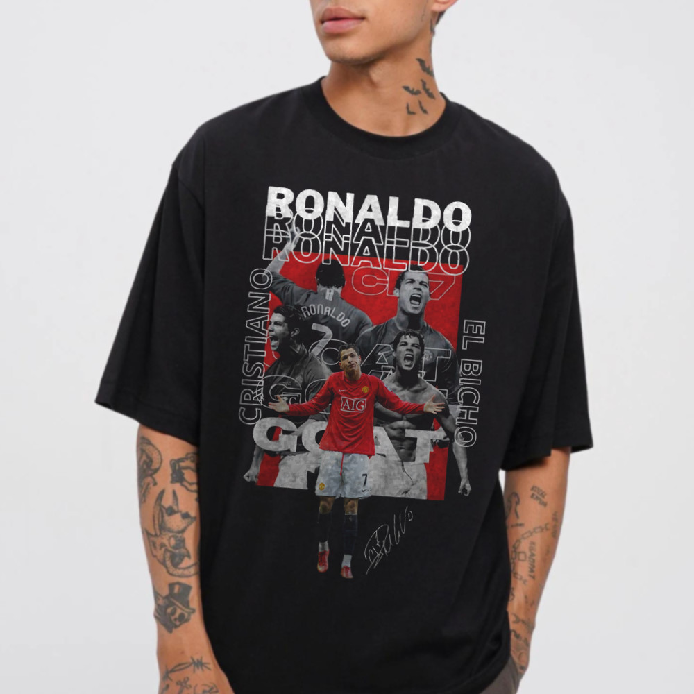 Camiseta Vintage Cristiano Ronaldo CR7 Malha 100%  Algodão Unissex Envio Imediato