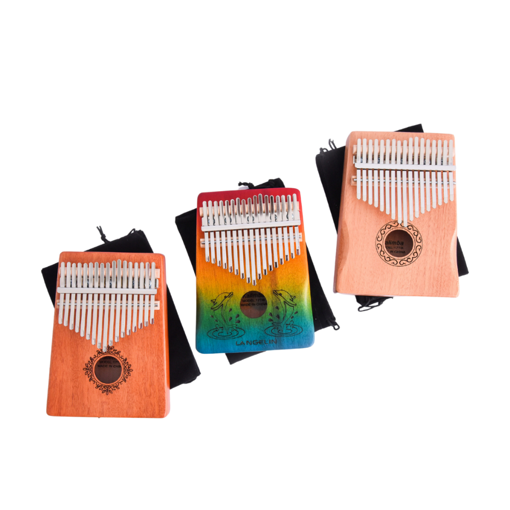 Kalimba 17 Chaves Piano De Dedo Instrumento Percussão