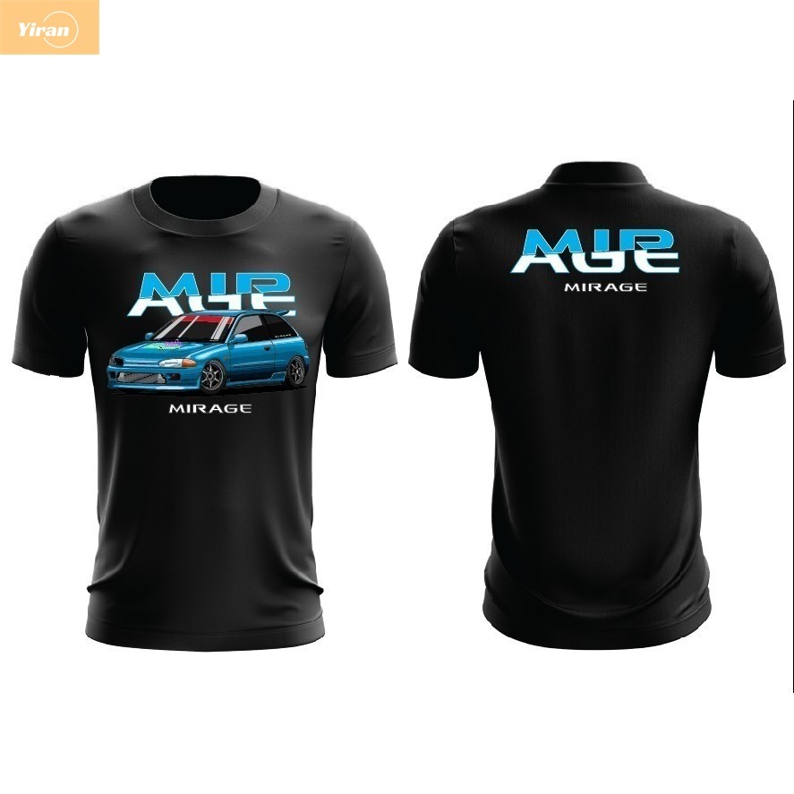 Mirage Blue Classic Car Full Sublimation Jersey Microfibra Manga Curta Camiseta Entusiasta De Carro Automotivo