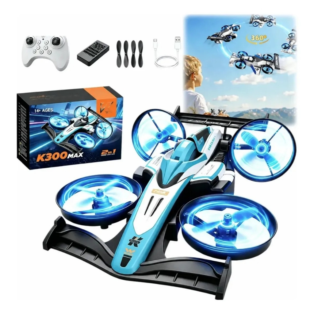Remote Control Glider Fighter Airplane High Speed 2.4G Controlled Toy Dual-use drone Model (Land and Air)