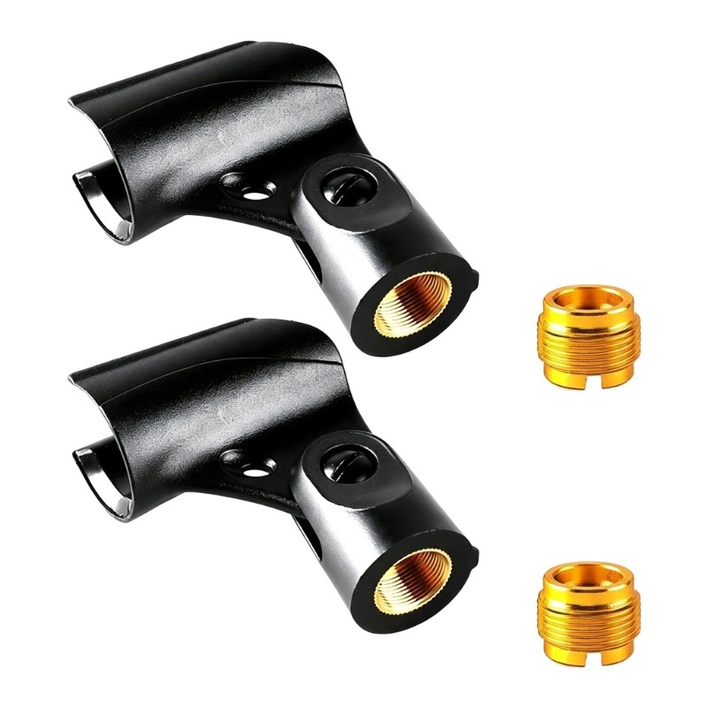 Kellnny Mic Stand Clip Holder Com Adaptador Rosqueado 2Pack Para Configurações De Mesa De Gravação