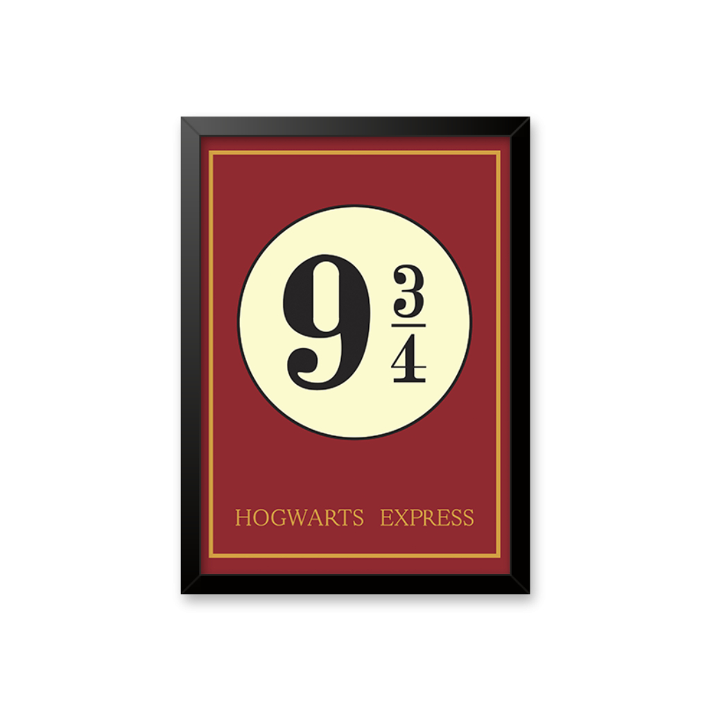 Quadro Decorativo Plataforma 9 3/4 Trem Expresso Hogwarts Harry 60 x 40 cm