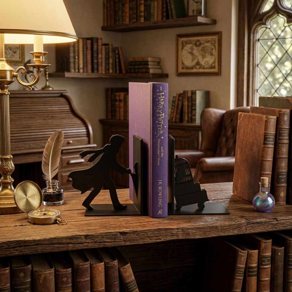 Aparador de Livros Plataforma 9 3/4 Harry Potter Suporte Livros Estante Geek Decoracao Impressao 3D 18cm