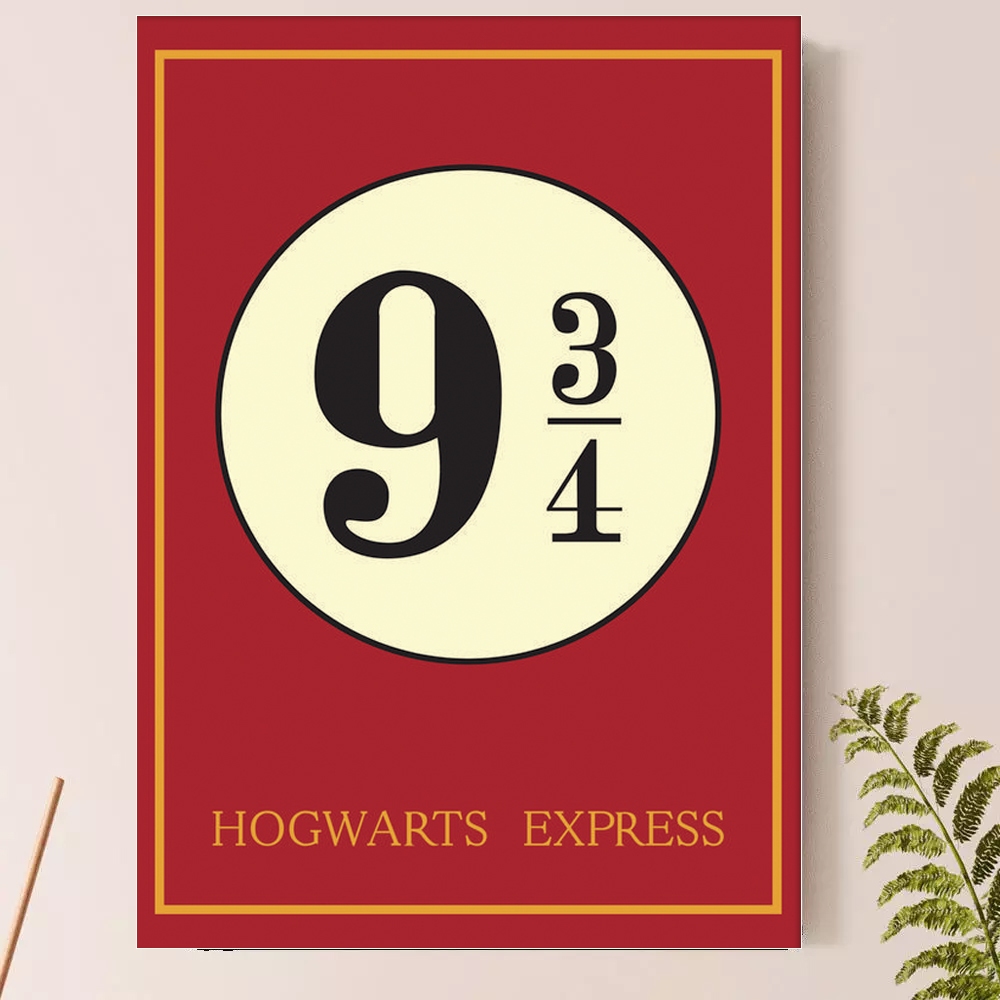 Placa Quadro Decorativo 20x28 - Plataforma Hogwarts Express 9 3/4 - Harry Potter