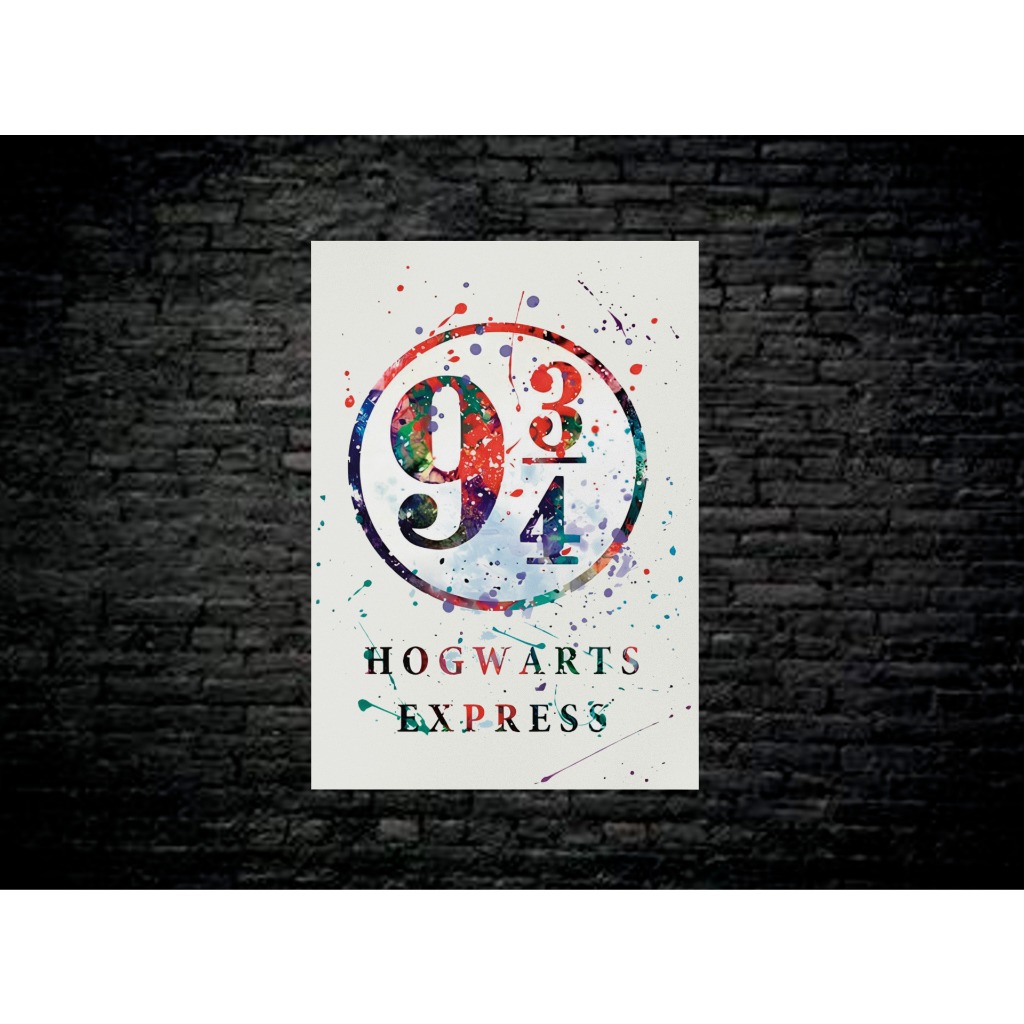 Placa Decorativa em MDF 20x28 Plataforma 9 3/4 Harry Potter Geek