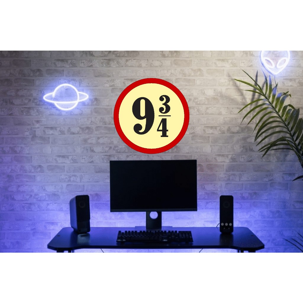 Placa Decorativa Plataforma 9 3/4 Harry Potter em MDF Alto Relevo 3D