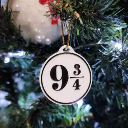 Pingente/Decoração Árvore de Natal HP Plataforma 9 3/4