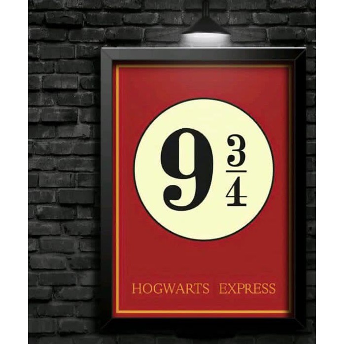 Quadro Decorativo Série Harry Potter Plataforma 9 3/4 Séries E Filmes Geeks Geek Serie E Filme Escola De Mágia E