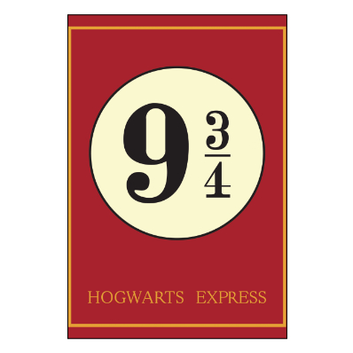Placa Quadro decorativo 20x30 Harry Potter Plataforma 9 3/4