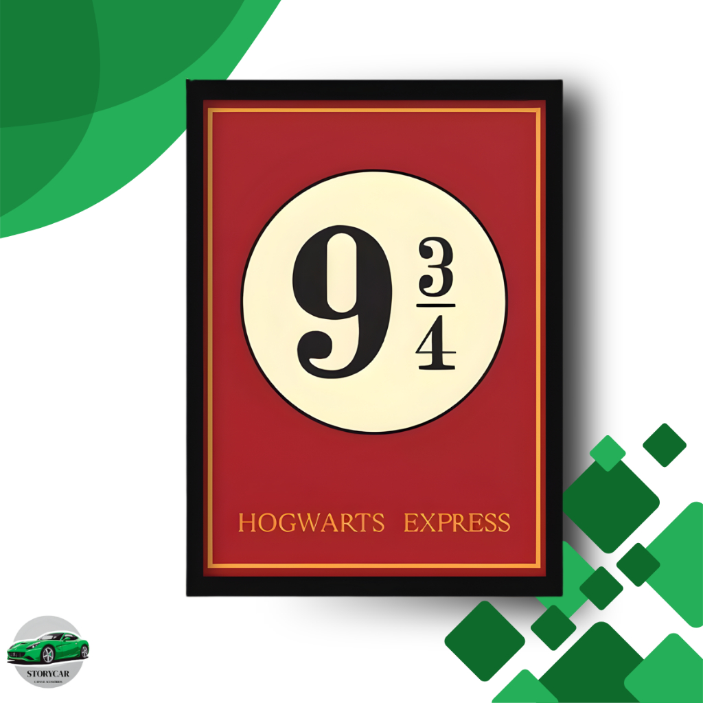 Quadro Decorativo MDF Harry Potter Hogwarts Express Plataforma 9 3/4