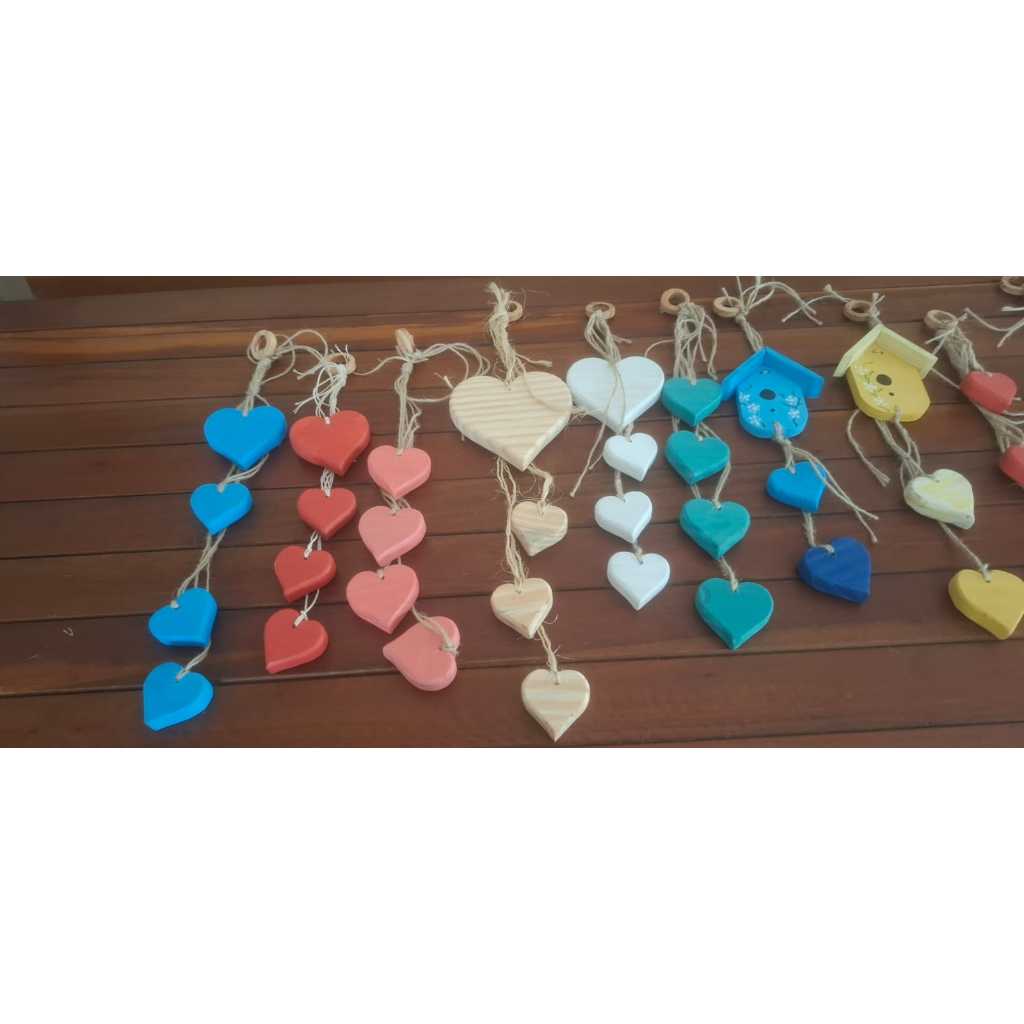 Uma (1 peça) Penca de Coração ou Com Casinha Cores diversas (escolha na aquisição do produto através Chat Plataforma)