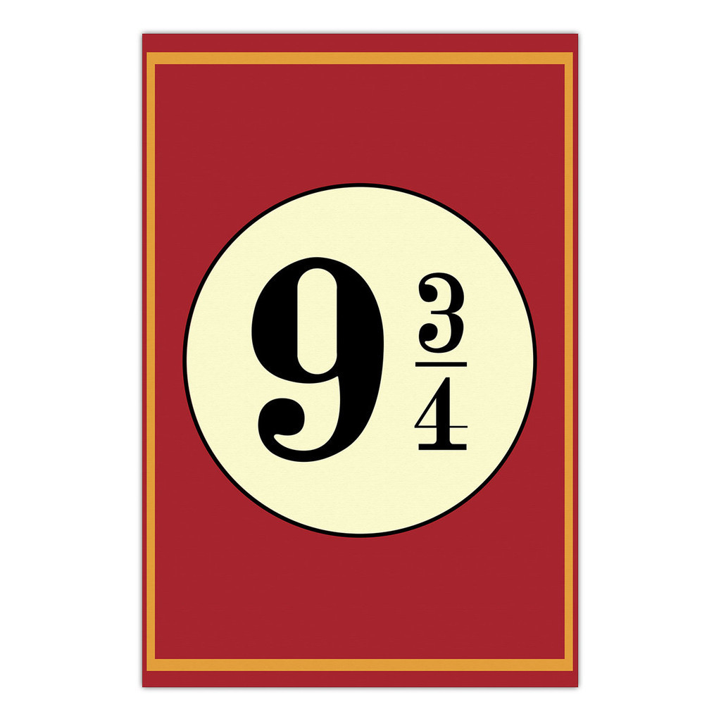 Quadro A3 em MDF Plataforma 9 3/4 - Placa