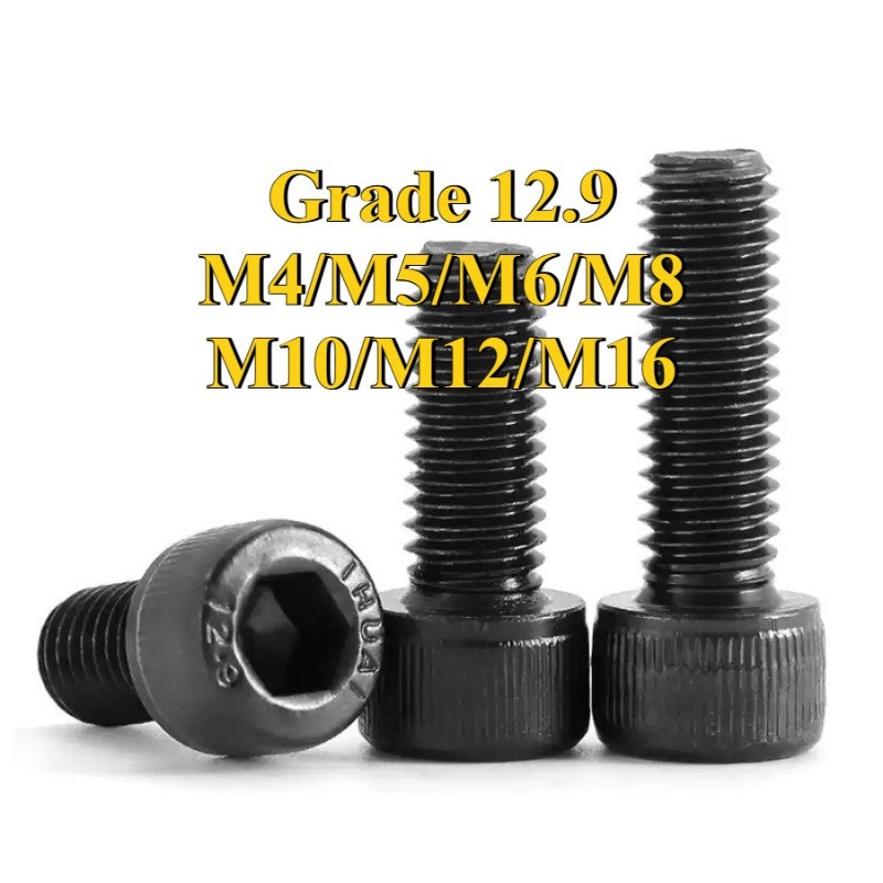 Parafuso Hexagonal Interno Anti-Dente De Grau 12.9 , De Esquerdo Cabeça Cilíndrica Fio M4/M5/M6/M8/M10/M12/M16 GHA