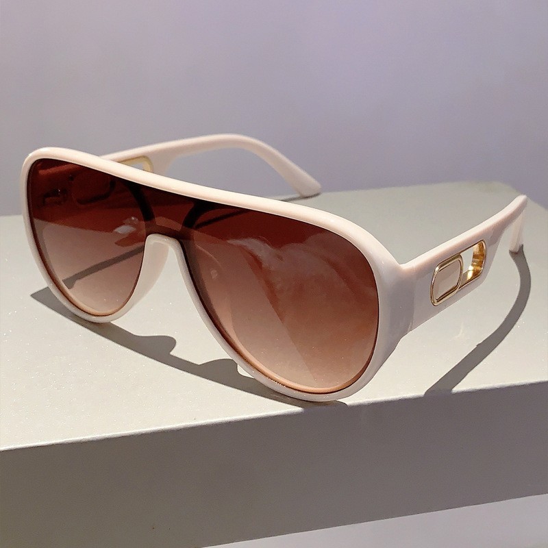 Novo estilo óculos de sapo único moda High-End óculos de sol europeu americano na moda simples All-Match Anti-Ultra