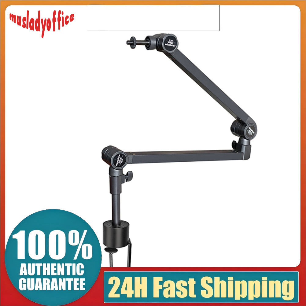 musladyoffice-BR Summina Microfone Boom Arm com braçadeira de mesa Suporte de microfone ajustável preto