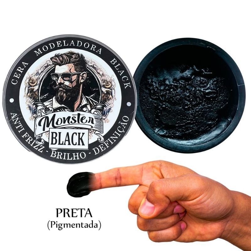Pasta Modeladora Efeito Matte Seco 150g monster barber Ou Uzer Brazil