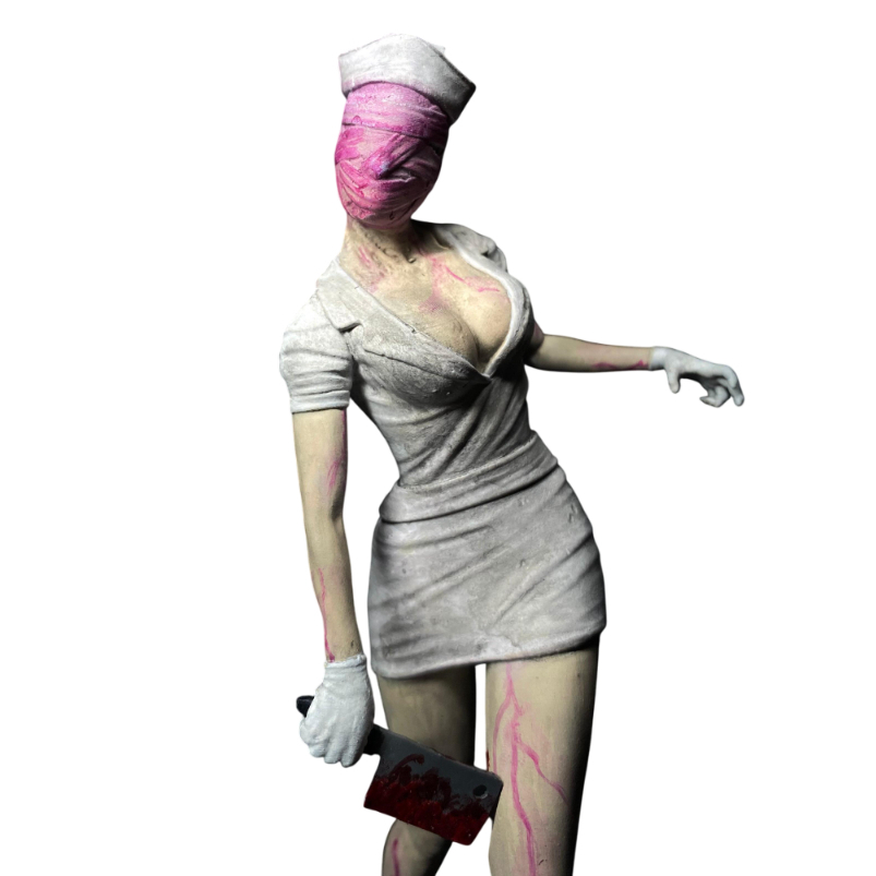Boneco Action Figure Nurse Enfermeira - Silent Hill - Silent Hill 2 - 16cm - Pyramid Head - Scream
