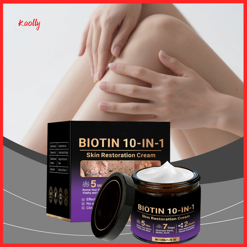 Biotin Skin Care Cream for Face Neck Body – Nutrient-rich Moisturizer for Smooth Fast Absorbing Supports Barrier Ideal